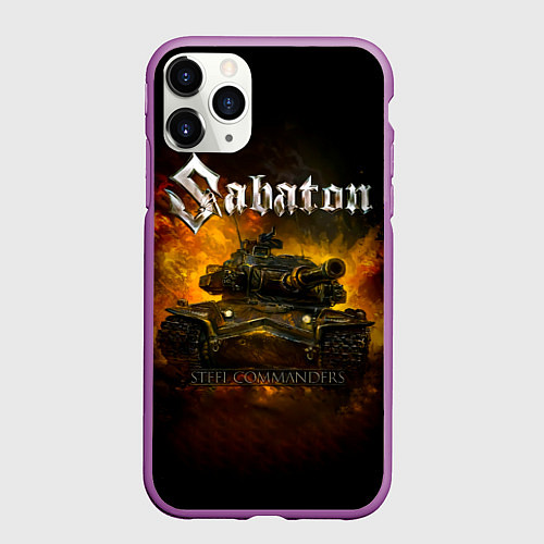 Чехол iPhone 11 Pro матовый SABATON - Steel Commanders / 3D-Фиолетовый – фото 1