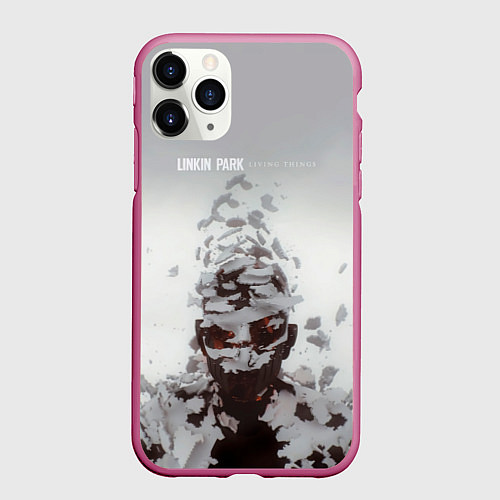 Чехол iPhone 11 Pro матовый Living Things - Linkin Park / 3D-Малиновый – фото 1