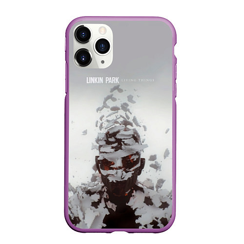 Чехол iPhone 11 Pro матовый Living Things - Linkin Park / 3D-Фиолетовый – фото 1