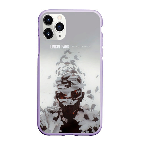 Чехол iPhone 11 Pro матовый Living Things - Linkin Park / 3D-Светло-сиреневый – фото 1