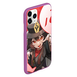 Чехол iPhone 11 Pro матовый ХУ ТАО С ПРИЗРАКАМИ, цвет: 3D-фиолетовый — фото 2