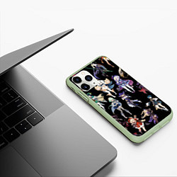 Чехол iPhone 11 Pro матовый GENSHIN IMPACT ПЕРСОНАЖИ ИГРЫ HEROES, цвет: 3D-салатовый — фото 2