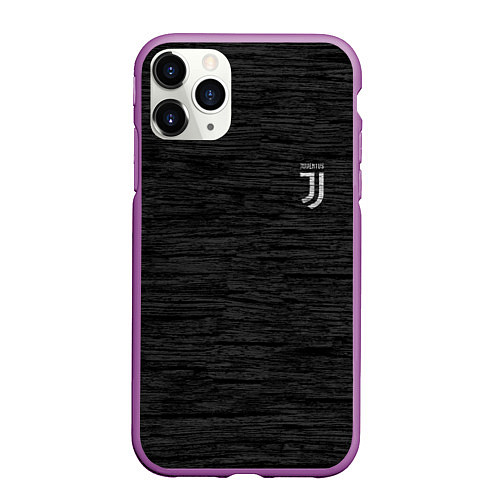 Чехол iPhone 11 Pro матовый Juventus Asphalt theme / 3D-Фиолетовый – фото 1