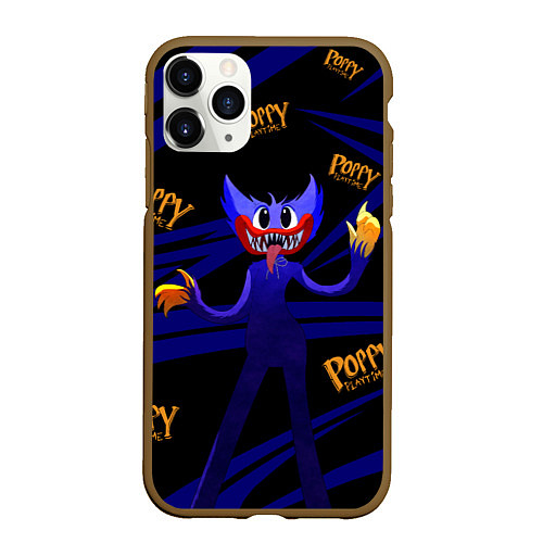 Чехол iPhone 11 Pro матовый Poppy Playtime Геометрия / 3D-Коричневый – фото 1