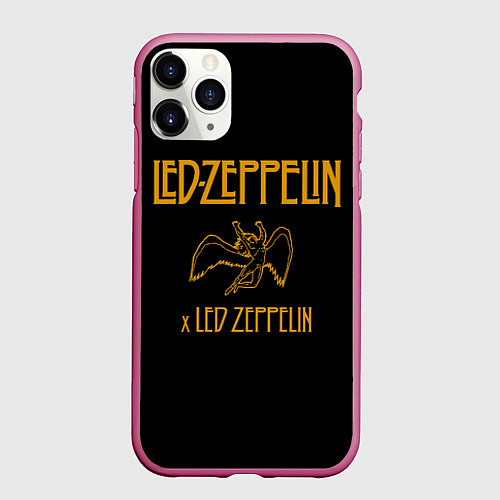 Чехол iPhone 11 Pro матовый Led Zeppelin x Led Zeppelin / 3D-Малиновый – фото 1