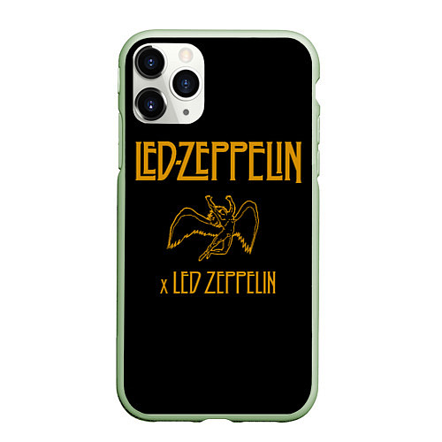 Чехол iPhone 11 Pro матовый Led Zeppelin x Led Zeppelin / 3D-Салатовый – фото 1