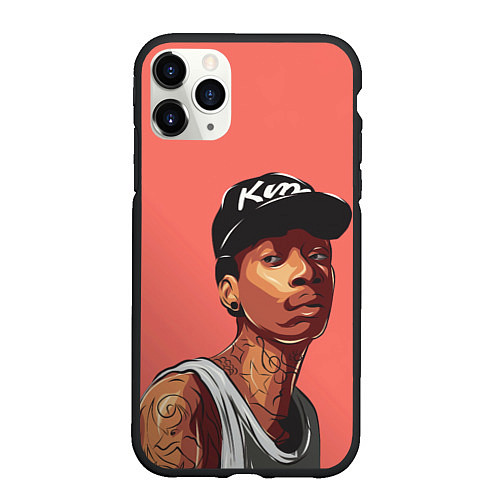 Чехол iPhone 11 Pro матовый Wiz Khalifa Art / 3D-Черный – фото 1