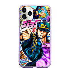 Чехол iPhone 11 Pro матовый Джотаро - JoJos Bizarre Adventure, цвет: 3D-светло-сиреневый