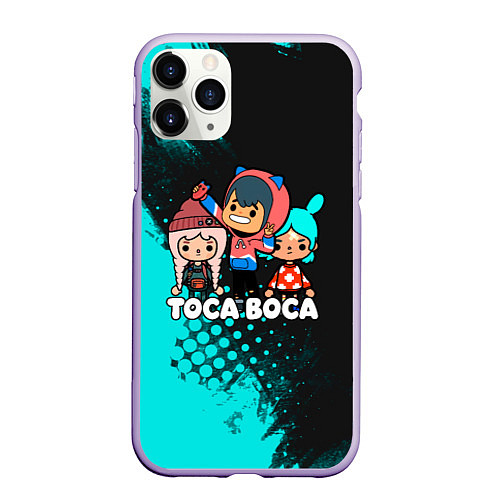 Чехол iPhone 11 Pro матовый Toca Boca Рита и Леон / 3D-Светло-сиреневый – фото 1