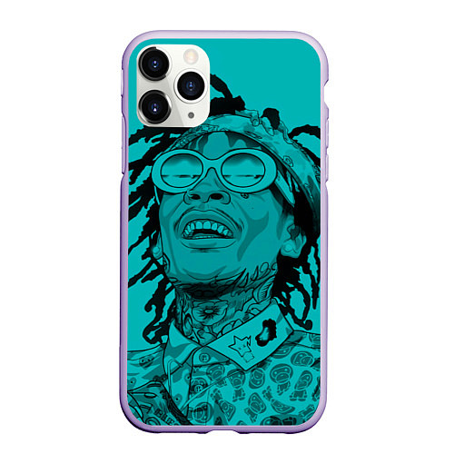 Чехол iPhone 11 Pro матовый Арт с Виз Халифом / 3D-Светло-сиреневый – фото 1