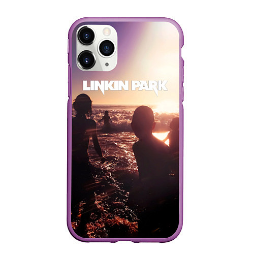 Чехол iPhone 11 Pro матовый Linkin Park - One More Light / 3D-Фиолетовый – фото 1