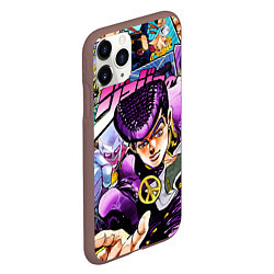 Чехол iPhone 11 Pro матовый JoJos Bizarre Adventure: Josuke, цвет: 3D-коричневый — фото 2