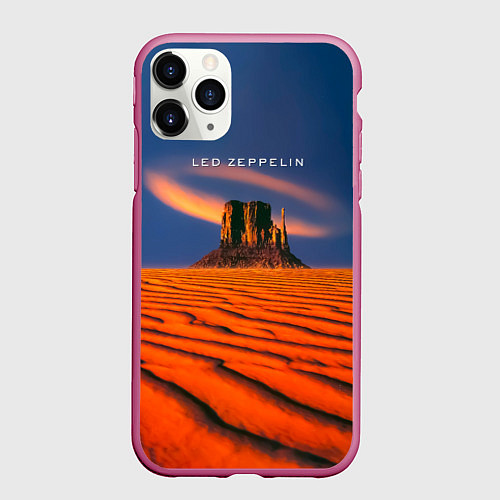 Чехол iPhone 11 Pro матовый Led Zeppelin коллекционное / 3D-Малиновый – фото 1