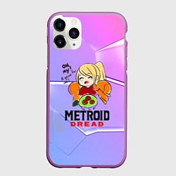 Чехол iPhone 11 Pro матовый Metroid Dread Самус Аран, цвет: 3D-фиолетовый