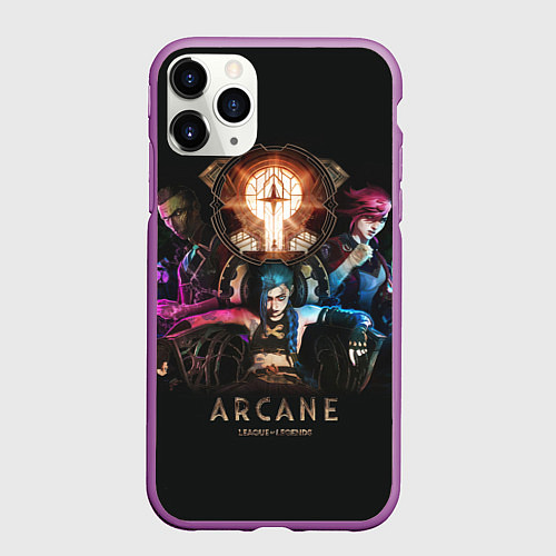 Чехол iPhone 11 Pro матовый ARСANEАРКЕЙН / 3D-Фиолетовый – фото 1