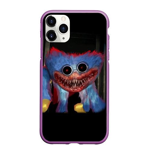 Чехол iPhone 11 Pro матовый POPPY PLAYTIME КРОВОЖАДНЫЙ ХАГГИ ВАГГИ / 3D-Фиолетовый – фото 1