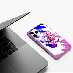 Чехол iPhone 11 Pro матовый POPPY PLAYTIME GAME ХАГГИ ВАГГИ ПАРОЧКА, цвет: 3D-фиолетовый — фото 2