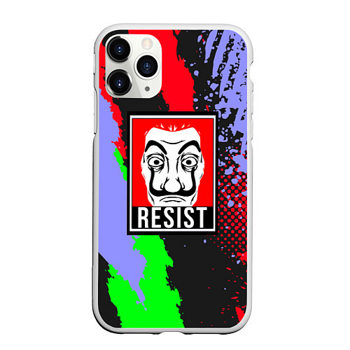 Чехол iPhone 11 Pro матовый La Casa de Papel Resist / 3D-Белый – фото 1