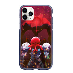 Чехол iPhone 11 Pro матовый Robo Fight Metroid Dread, цвет: 3D-серый