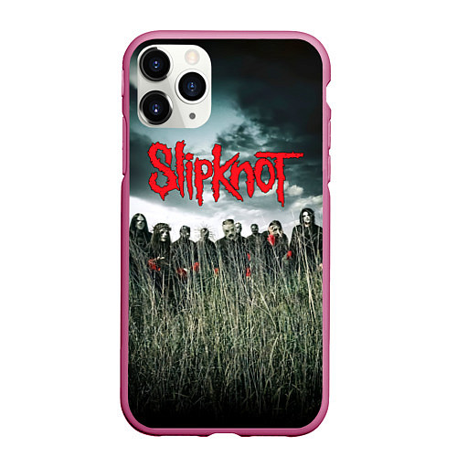 Чехол iPhone 11 Pro матовый All Hope Is Gone - Slipknot / 3D-Малиновый – фото 1