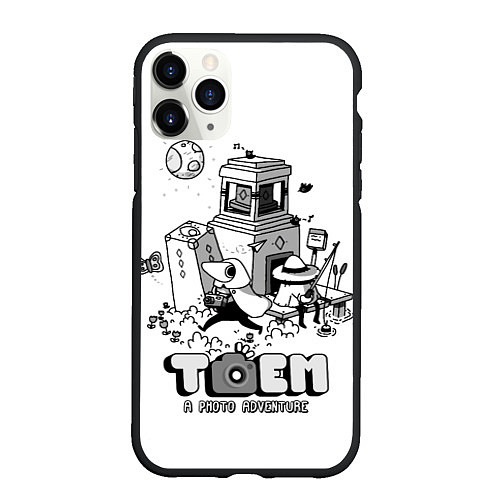 Чехол iPhone 11 Pro матовый TOEM / 3D-Черный – фото 1