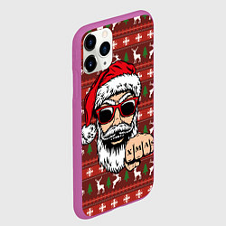 Чехол iPhone 11 Pro матовый Bad Santa Плохой Санта, цвет: 3D-фиолетовый — фото 2