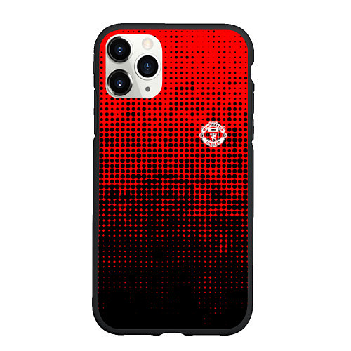 Чехол iPhone 11 Pro матовый MU red-black / 3D-Черный – фото 1