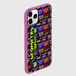 Чехол iPhone 11 Pro матовый Geometry Dash: Heroes, цвет: 3D-фиолетовый — фото 2