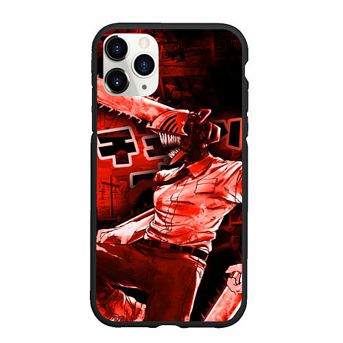 Чехол iPhone 11 Pro матовый Chainsaw Man, Дэнджи / 3D-Черный – фото 1