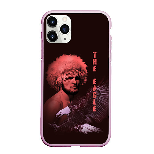 Чехол iPhone 11 Pro матовый The Eagle Хабиб / 3D-Розовый – фото 1