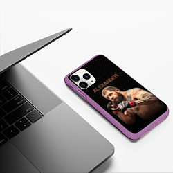 Чехол iPhone 11 Pro матовый Alexander The Grim Reape, цвет: 3D-фиолетовый — фото 2