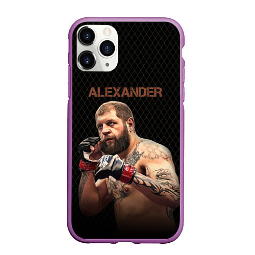 Чехол iPhone 11 Pro матовый Alexander The Grim Reape / 3D-Фиолетовый – фото 1