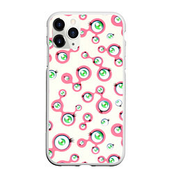 Чехол iPhone 11 Pro матовый Такаси Мураками, Jellyfish Eyes, цвет: 3D-белый