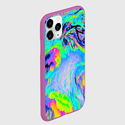 Чехол iPhone 11 Pro матовый ААА яркий узор, цвет: 3D-фиолетовый — фото 2