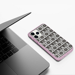 Чехол iPhone 11 Pro матовый Squirrel Pattern, цвет: 3D-розовый — фото 2