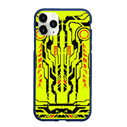 Чехол iPhone 11 Pro матовый Cyberpunk 2077 YELLOW