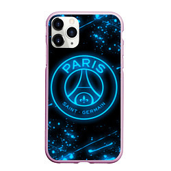 Чехол iPhone 11 Pro матовый PSG NEON STYLE SPORT ПСГ НЕОН, цвет: 3D-розовый