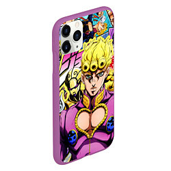 Чехол iPhone 11 Pro матовый JoJos Bizarre Adventure - Джорно Джованна, цвет: 3D-фиолетовый — фото 2