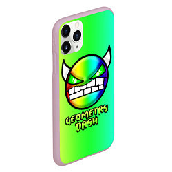 Чехол iPhone 11 Pro матовый Geometry Dash, цвет: 3D-розовый — фото 2