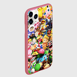 Чехол iPhone 11 Pro матовый SUPER SMASH BROS ГЕРОИ ИГРЫ, цвет: 3D-малиновый — фото 2