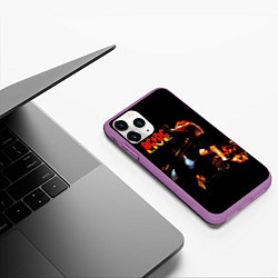 Чехол iPhone 11 Pro матовый ACDC Live, цвет: 3D-фиолетовый — фото 2