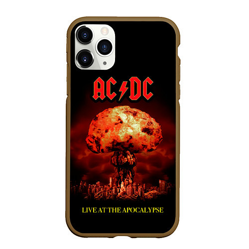 Чехол iPhone 11 Pro матовый Live at the Apocalypse - ACDC / 3D-Коричневый – фото 1