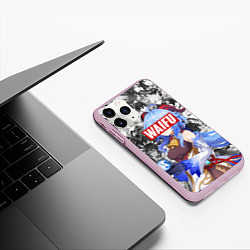 Чехол iPhone 11 Pro матовый GENSHIN IMACT WAIFU ВАЙФУ, цвет: 3D-розовый — фото 2