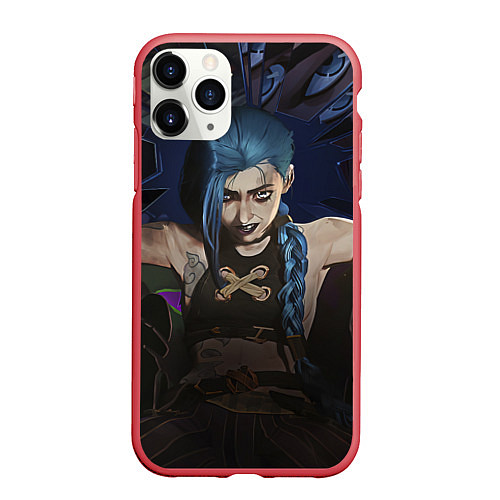 Чехол iPhone 11 Pro матовый League of legends Arcane / 3D-Красный – фото 1