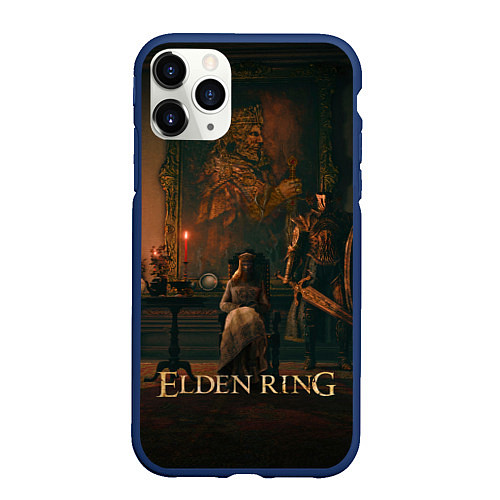 Чехол iPhone 11 Pro матовый Elden Ring - Королева / 3D-Тёмно-синий – фото 1
