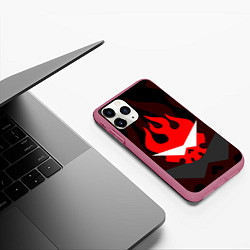 Чехол iPhone 11 Pro матовый GURREN LAGANN LOGO SYMBOL, цвет: 3D-малиновый — фото 2