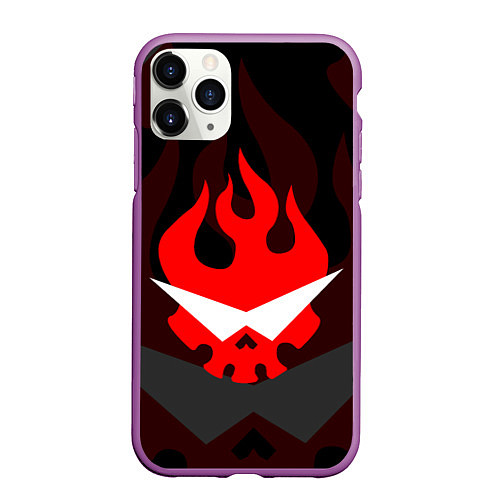 Чехол iPhone 11 Pro матовый GURREN LAGANN LOGO SYMBOL / 3D-Фиолетовый – фото 1