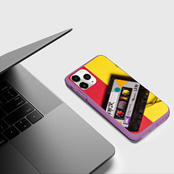 Чехол iPhone 11 Pro матовый FULL OLD DCHOOL, цвет: 3D-фиолетовый — фото 2
