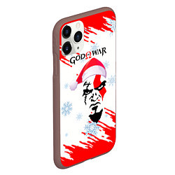 Чехол iPhone 11 Pro матовый Новогодний God of War, цвет: 3D-коричневый — фото 2