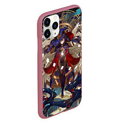 Чехол iPhone 11 Pro матовый Мона магическая ведьма геншин, цвет: 3D-малиновый — фото 2